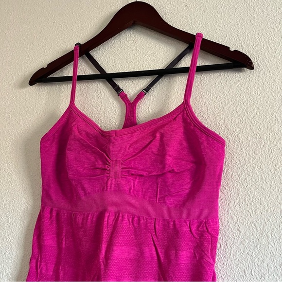 Lululemon Pink Stripped Tank Top with Adjustable Spaghetti Strap Size 8 - Picture 1 of 10